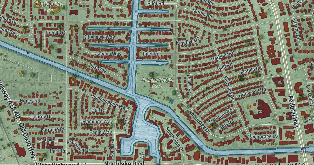 Map of North Palm Beach, Florida in 2026