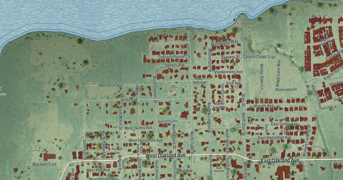Map of Oakland, Florida in 2026
