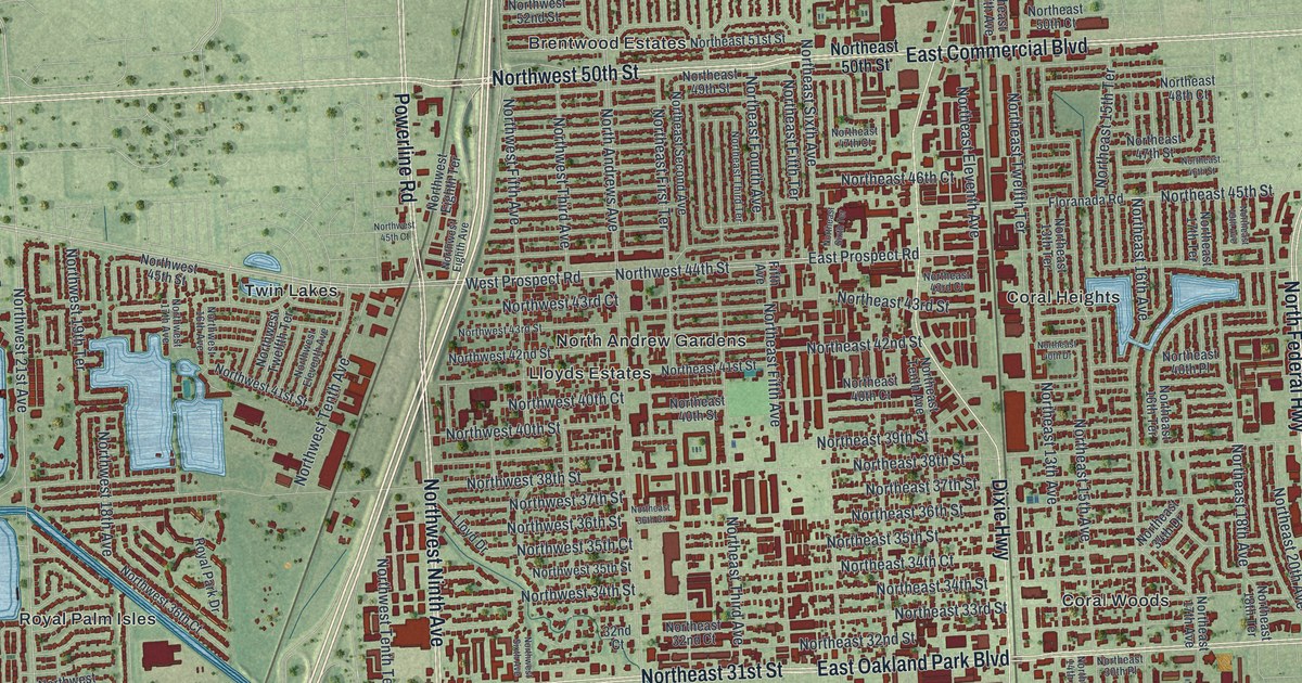 Map of Oakland Park, Florida in 2026
