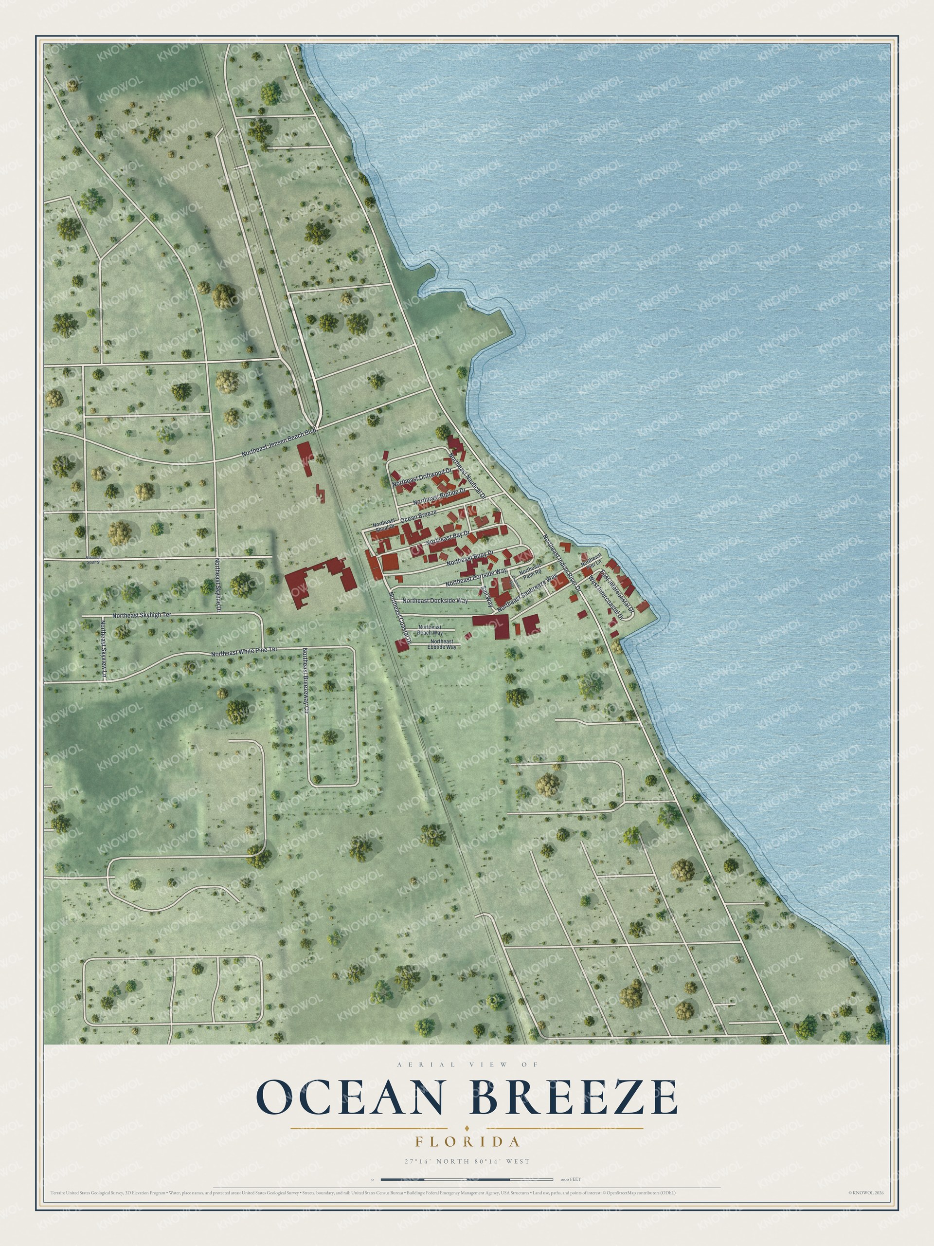 Watermarked full-map preview of Ocean Breeze, Florida