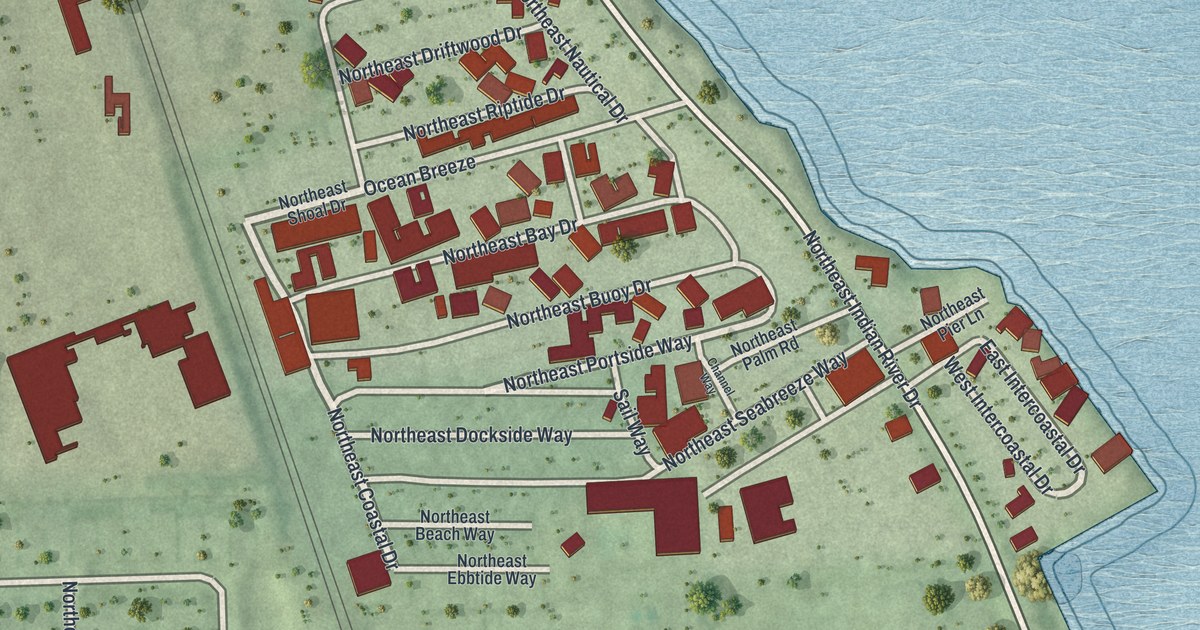 Map of Ocean Breeze, Florida in 2026