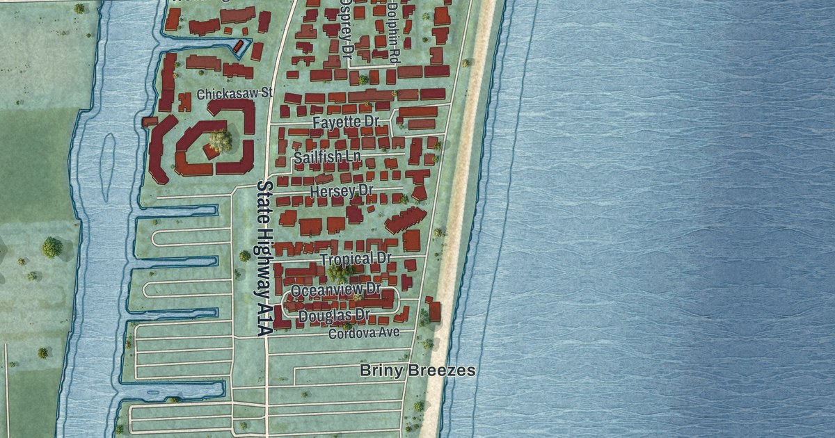 Map of Ocean Ridge, Florida in 2026