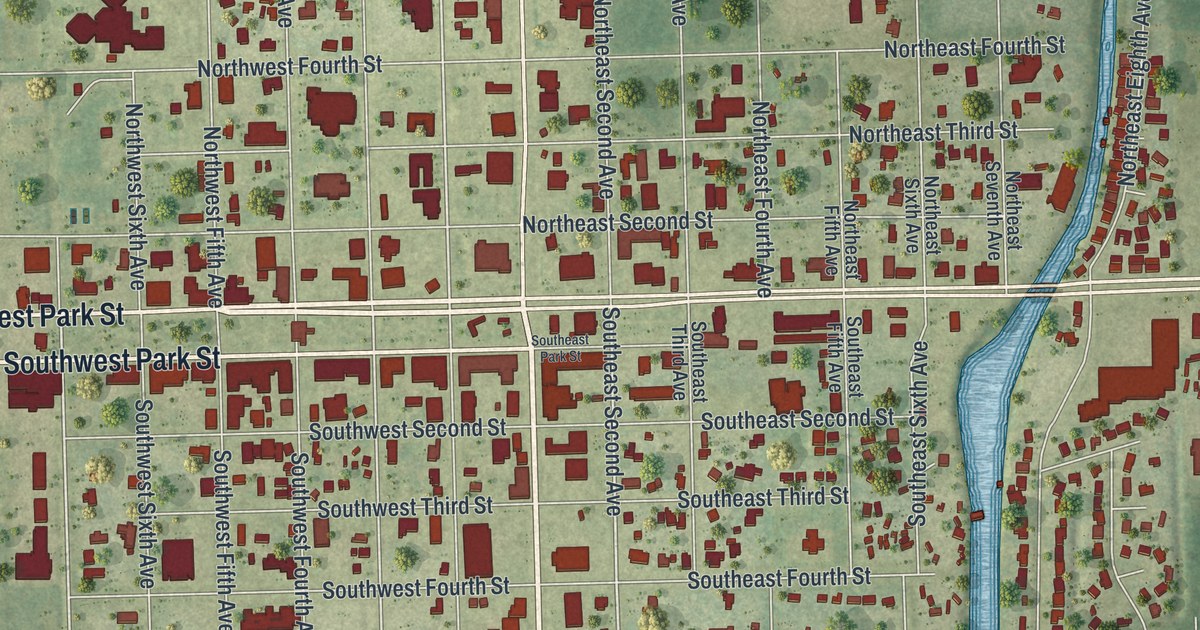 Map of Okeechobee, Florida in 2026