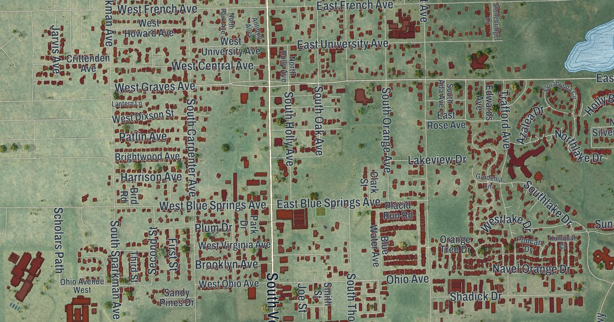 Map of Orange City, Florida in 2026