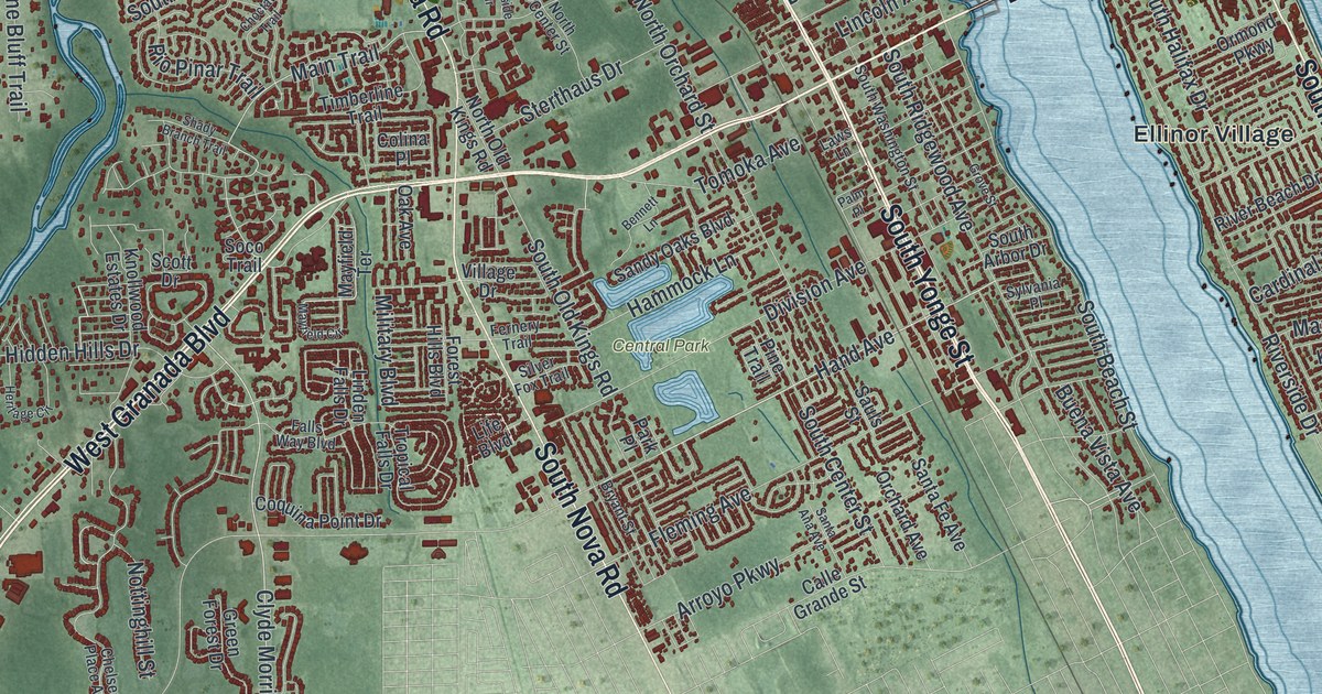 Map of Ormond Beach, Florida in 2026