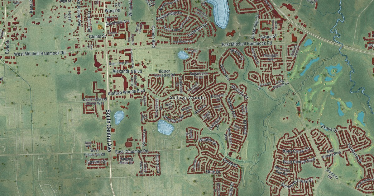 Map of Oviedo, Florida in 2026