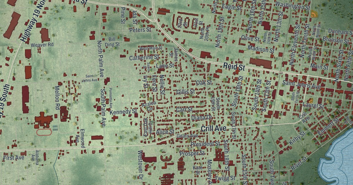 Map of Palatka, Florida in 2026