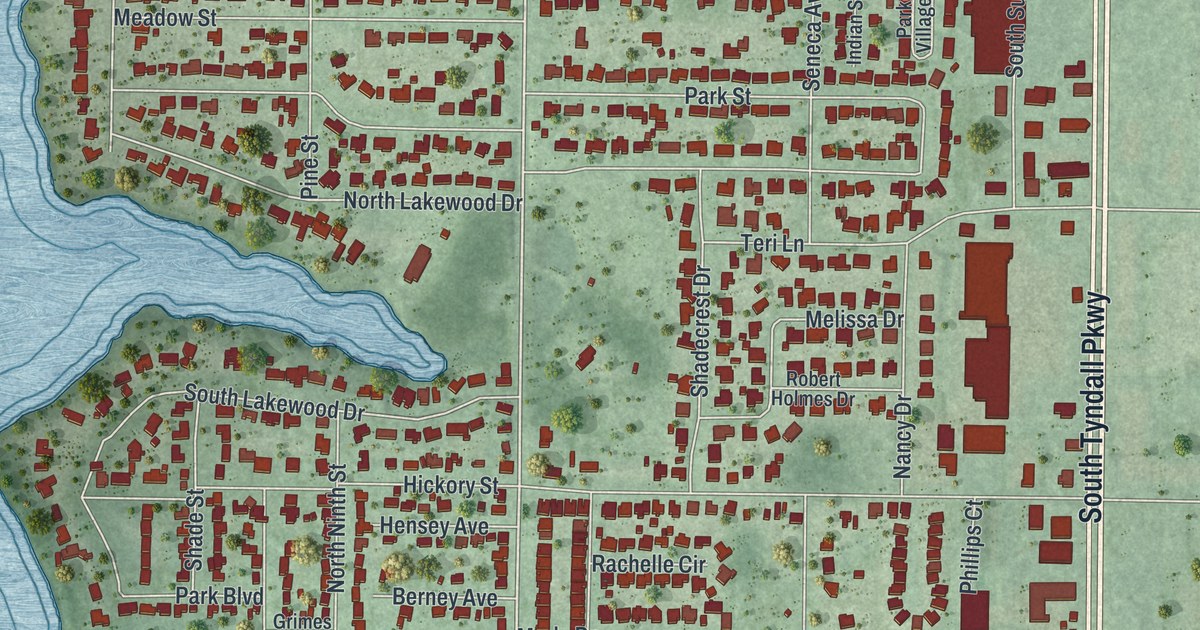 Map of Parker, Florida in 2026