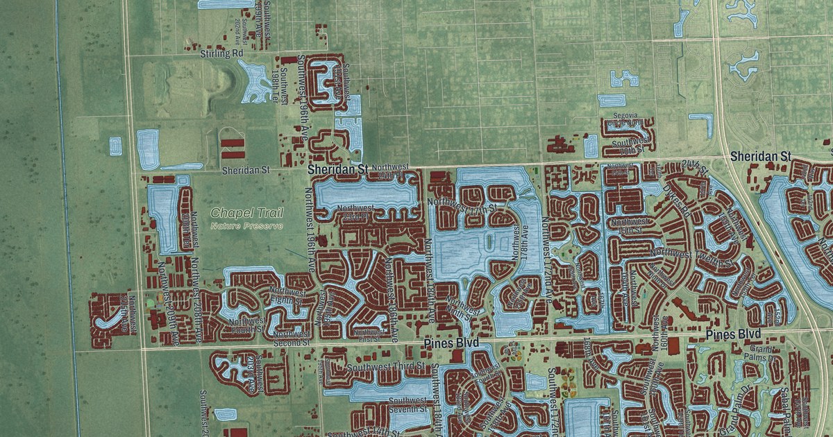 Map of Pembroke Pines, Florida in 2026