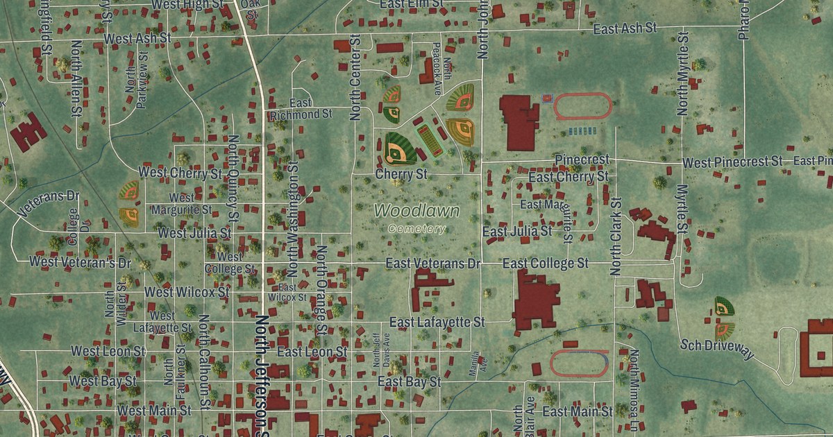 Map of Perry, Florida in 2026