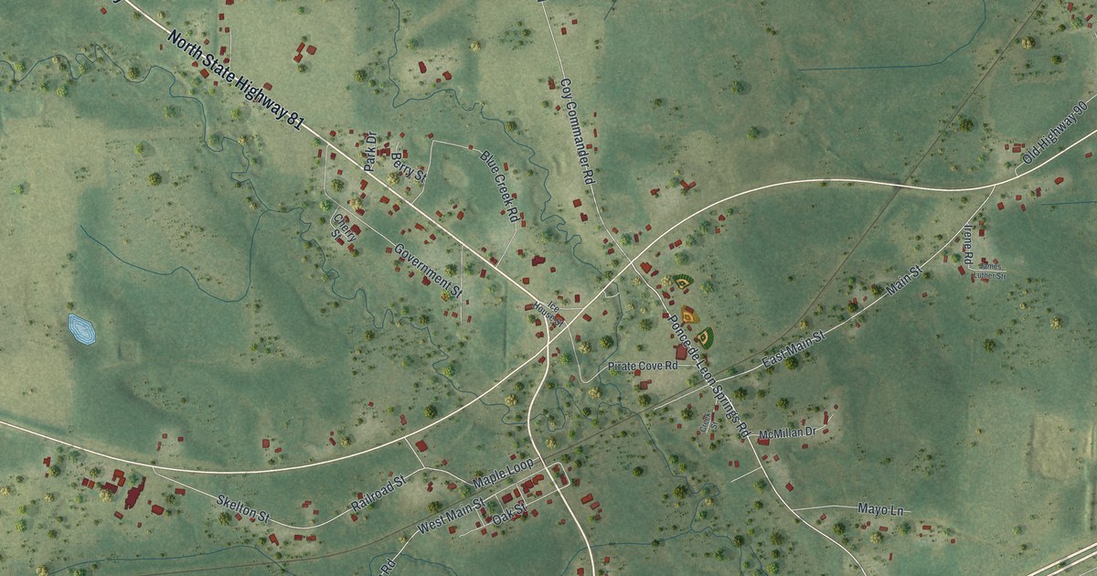 Map of Ponce de Leon, Florida in 2026