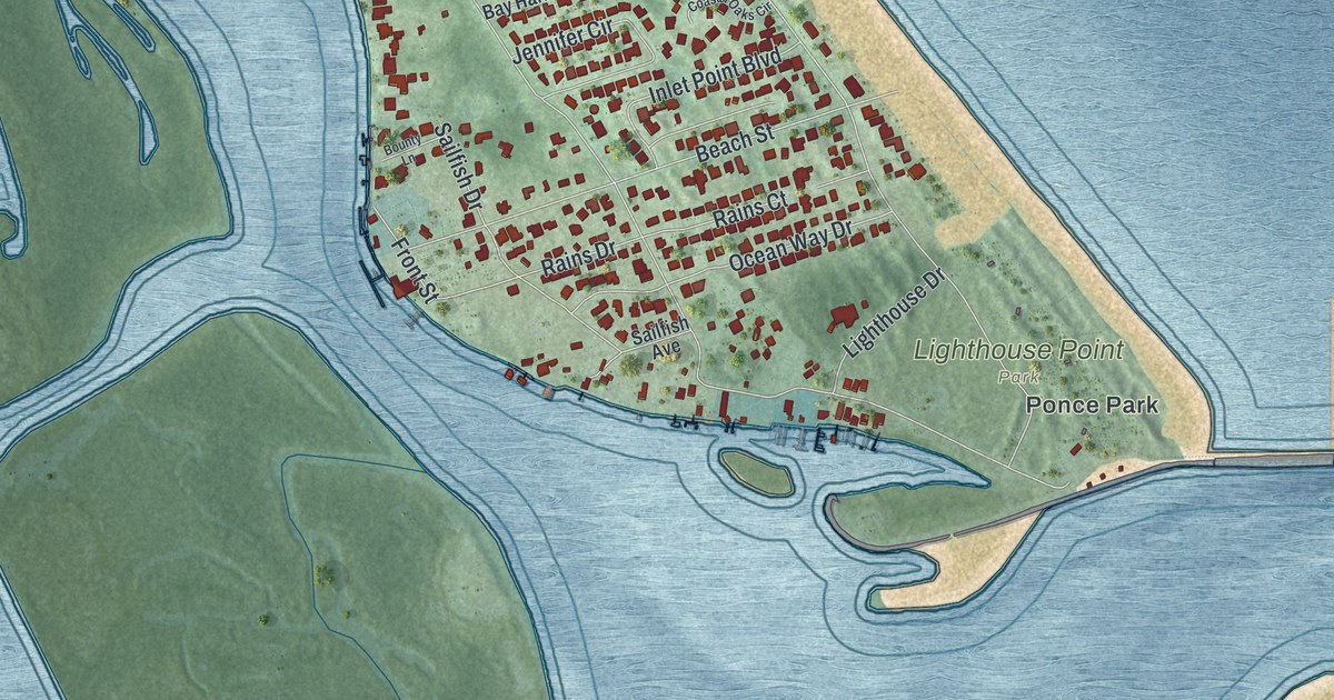 Map of Ponce Inlet, Florida in 2026