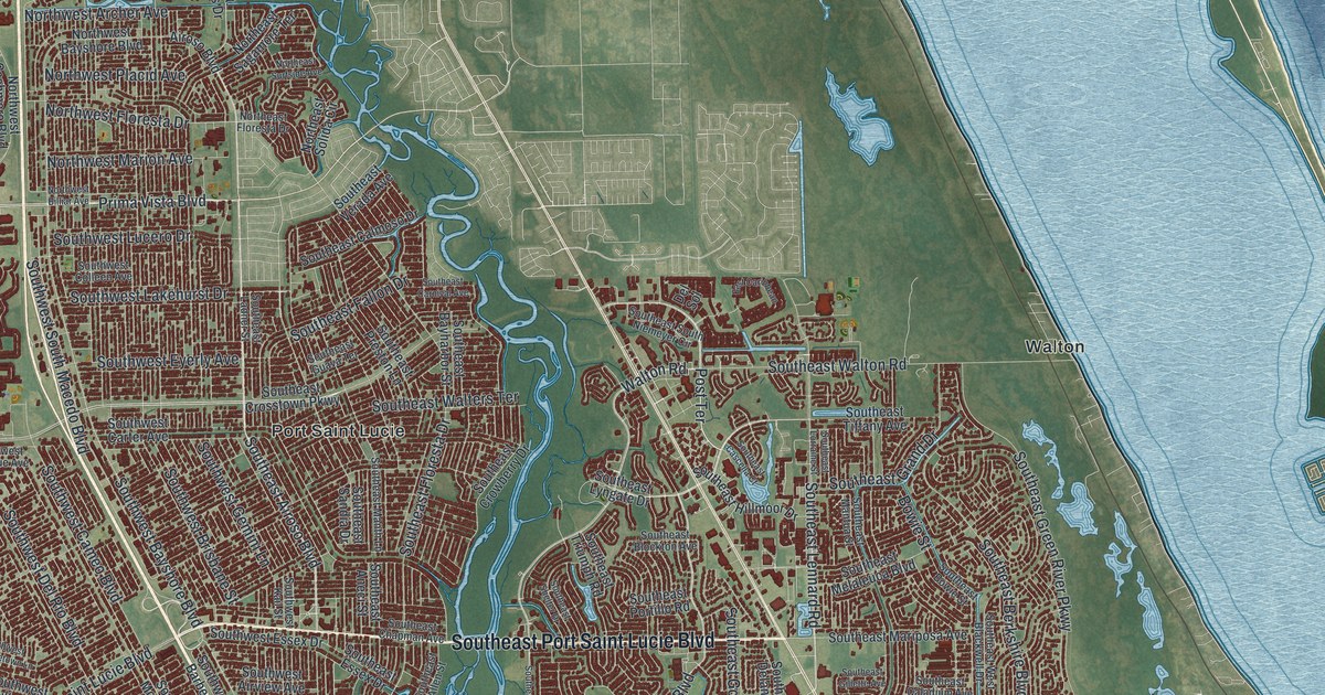 Map of Port St. Lucie, Florida in 2026