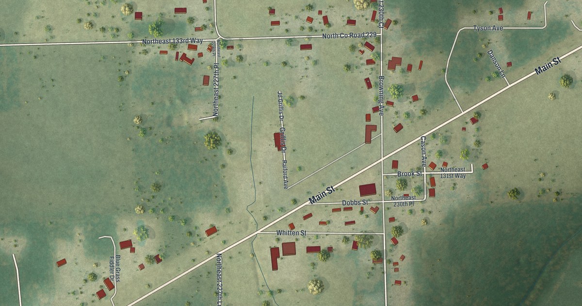 Map of Raiford, Florida in 2026
