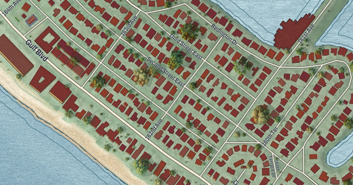 Map of Redington Beach, Florida in 2026