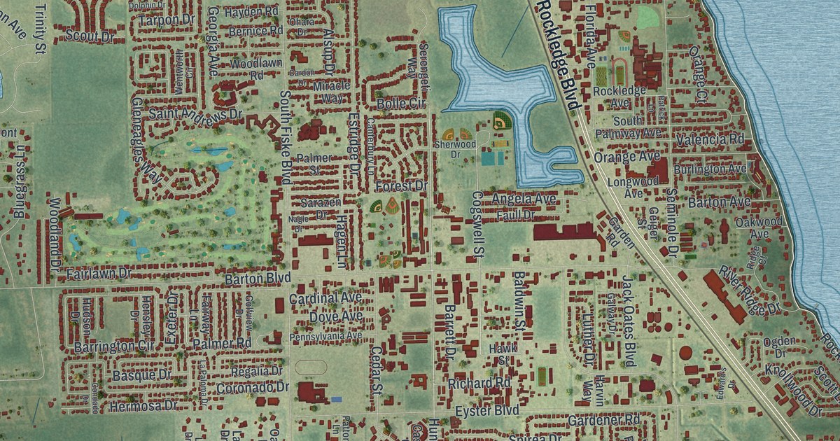 Map of Rockledge, Florida in 2026