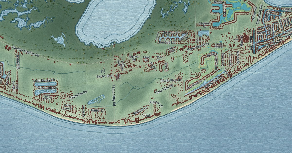 Map of Sanibel, Florida in 2026