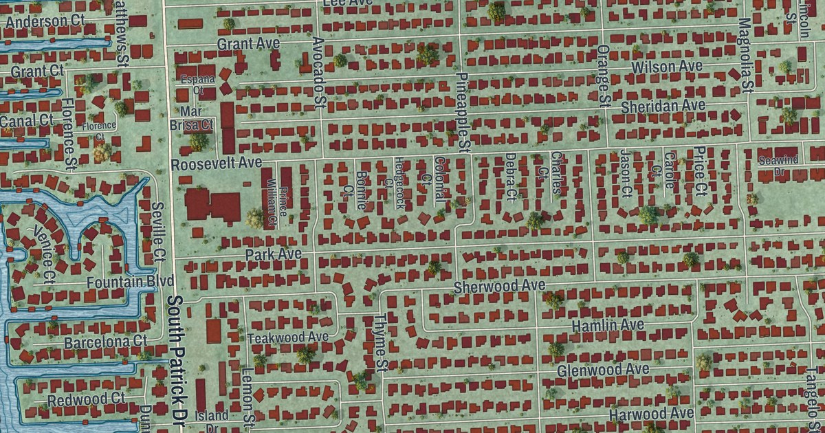 Map of Satellite Beach, Florida in 2026