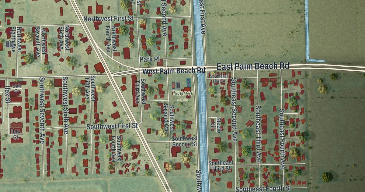 Map of South Bay, Florida in 2026