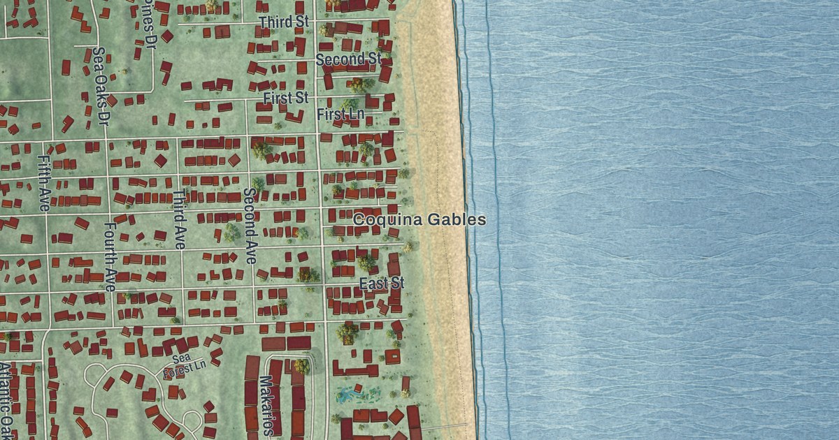 Map of St. Augustine Beach, Florida in 2026