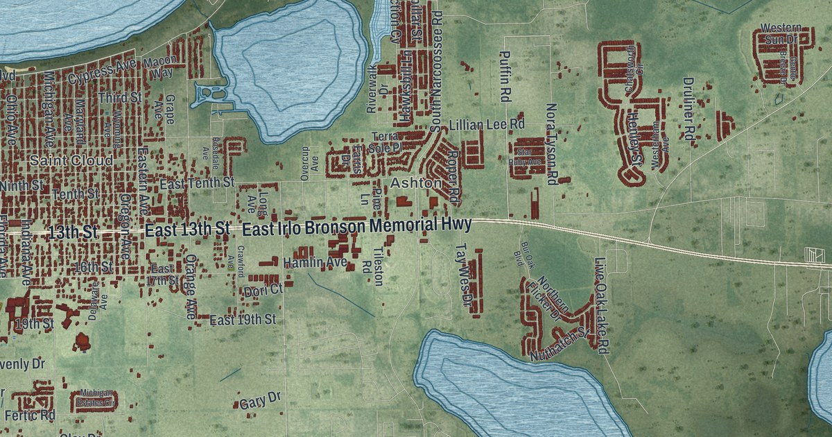 Map of St. Cloud, Florida in 2026