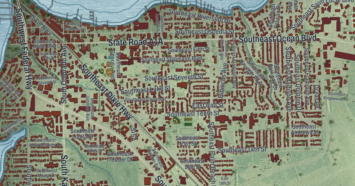Map of Stuart, Florida in 2026