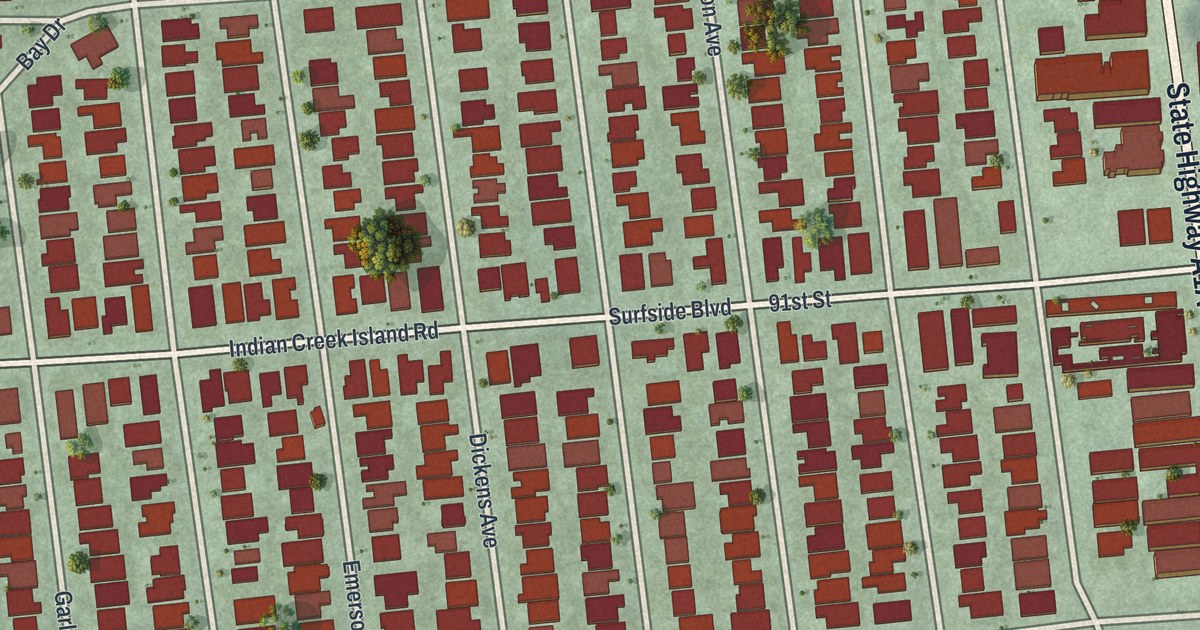 Map of Surfside, Florida in 2026