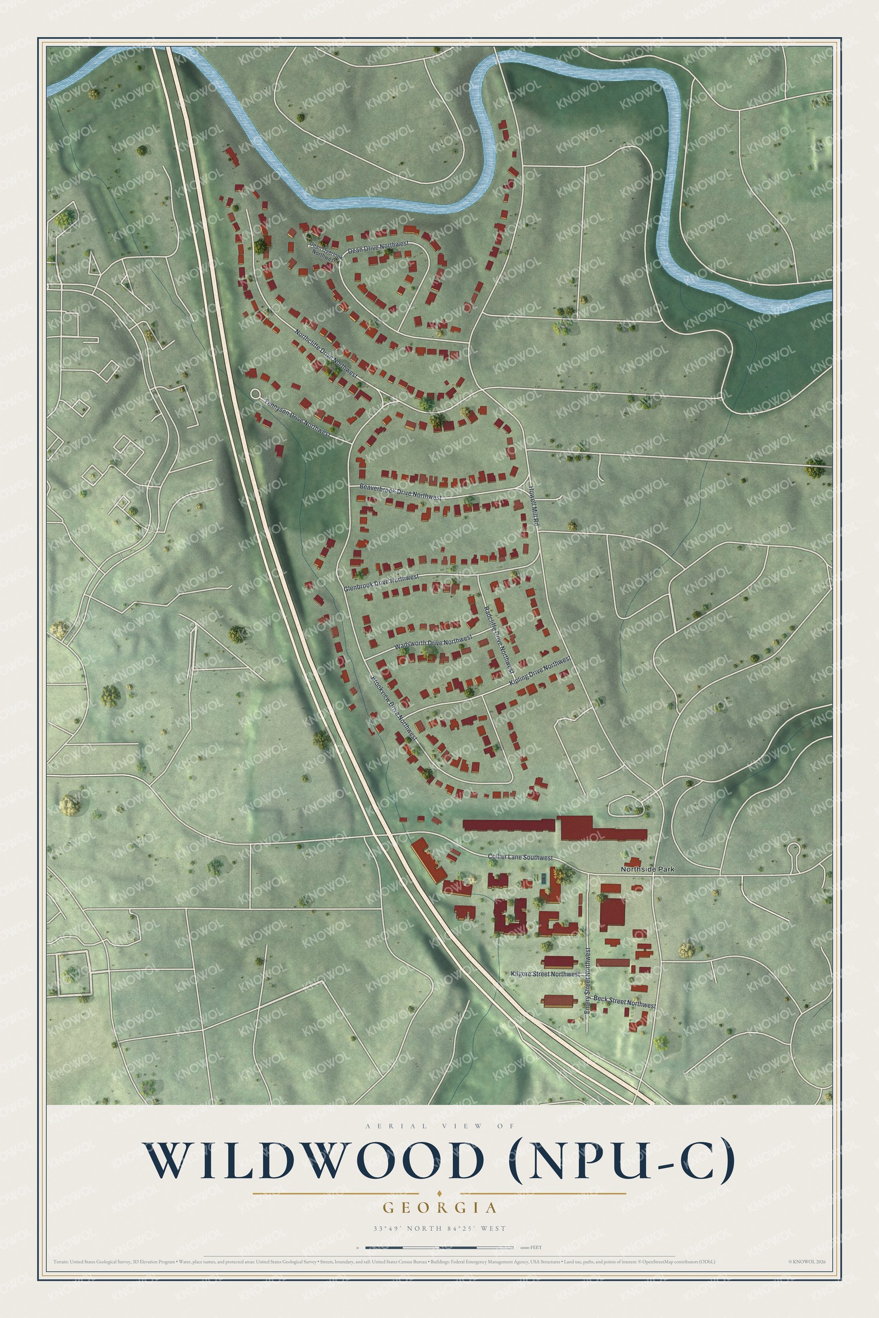 Watermarked full-map preview of Wildwood (NPU-C), Georgia