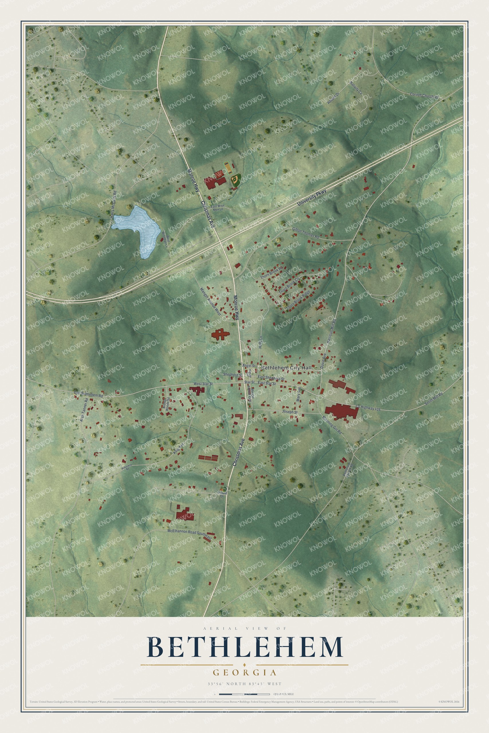 Watermarked full-map preview of Bethlehem, Georgia