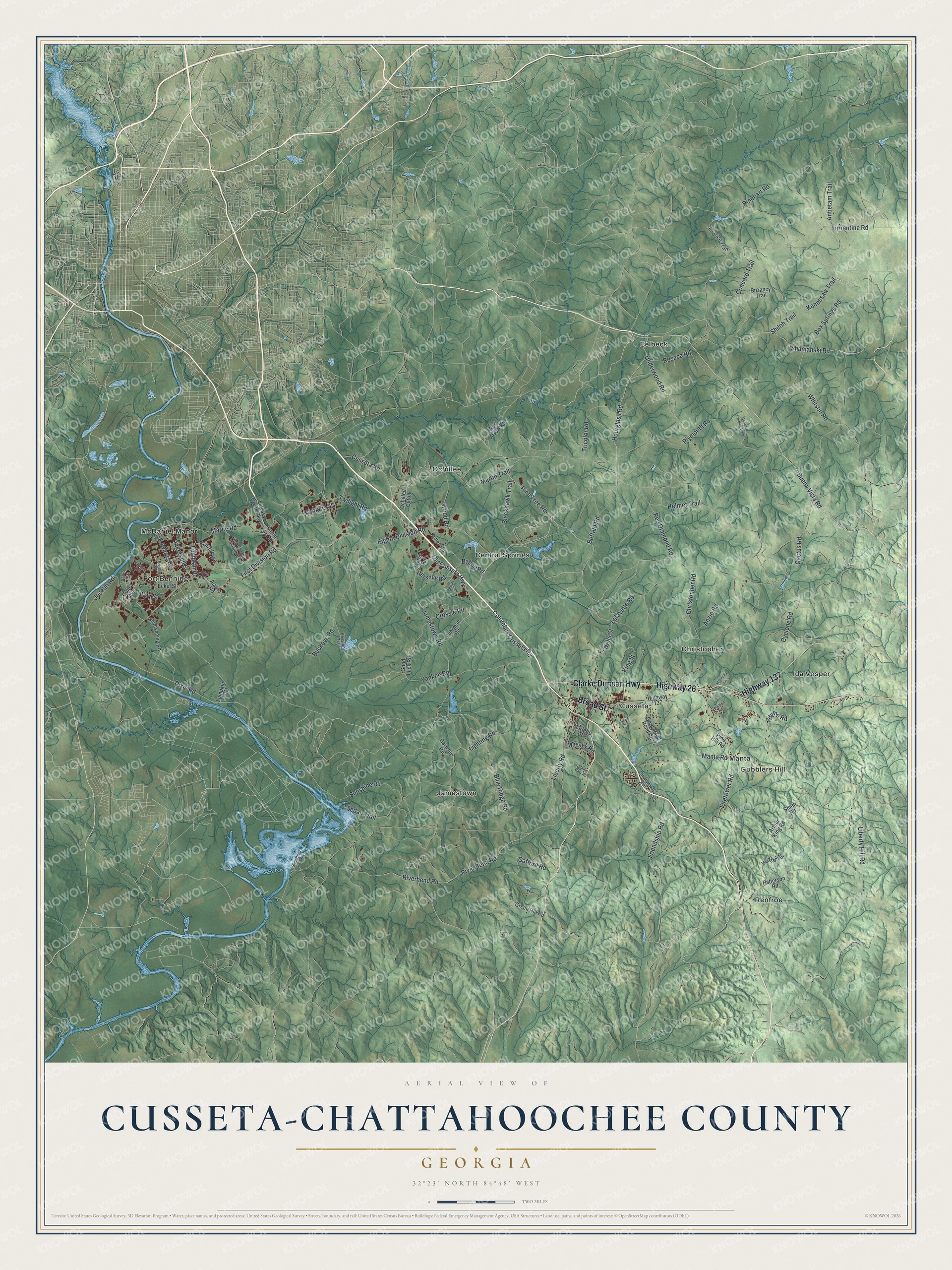 Watermarked full-map preview of Cusseta-Chattahoochee County, Georgia
