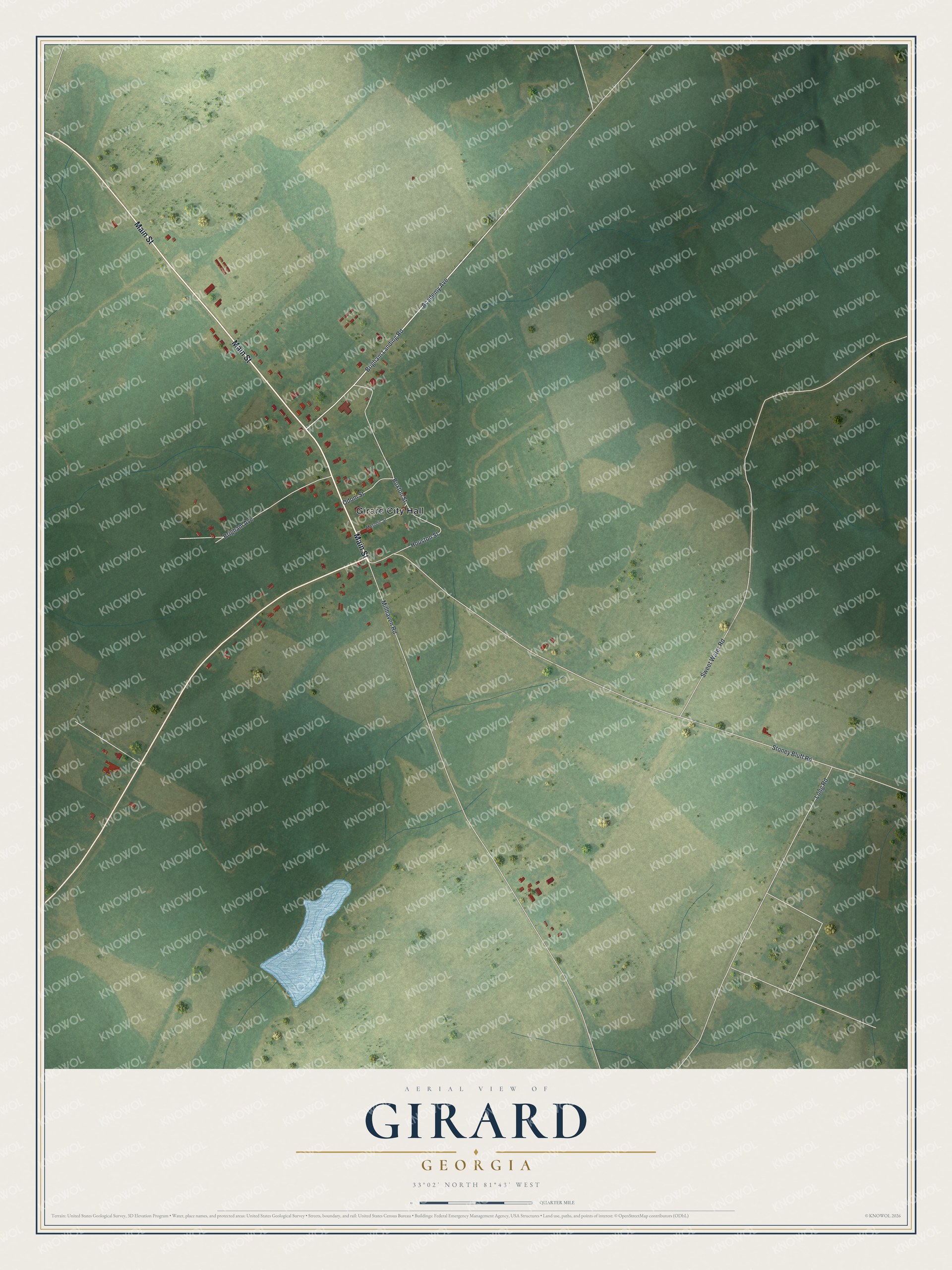 Watermarked full-map preview of Girard, Georgia