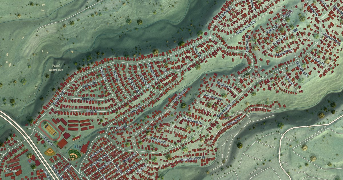 Map of Aiea, Hawaii in 2026