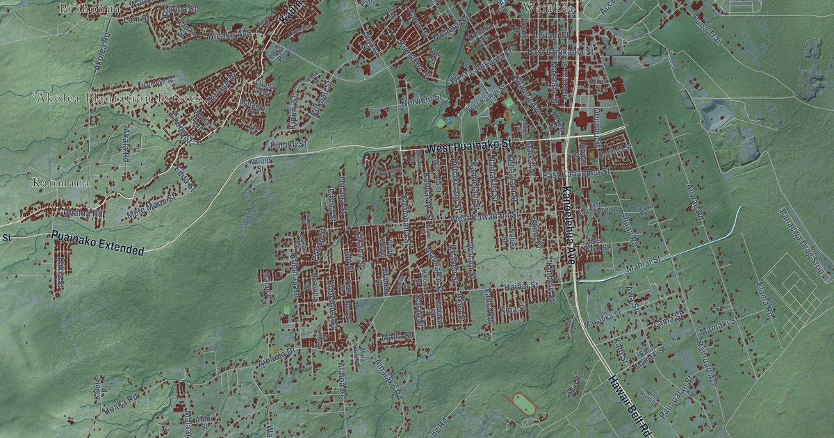 Map of Hilo, Hawaii in 2026