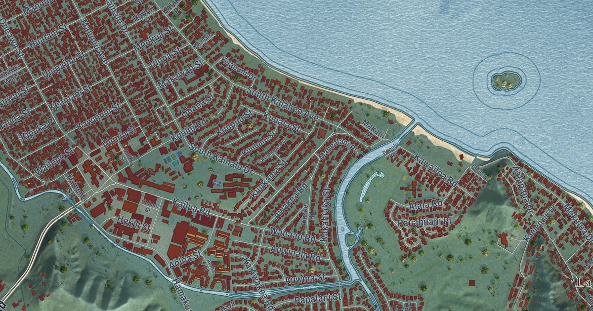 Map of Kailua, Honolulu County, Hawaii in 2026