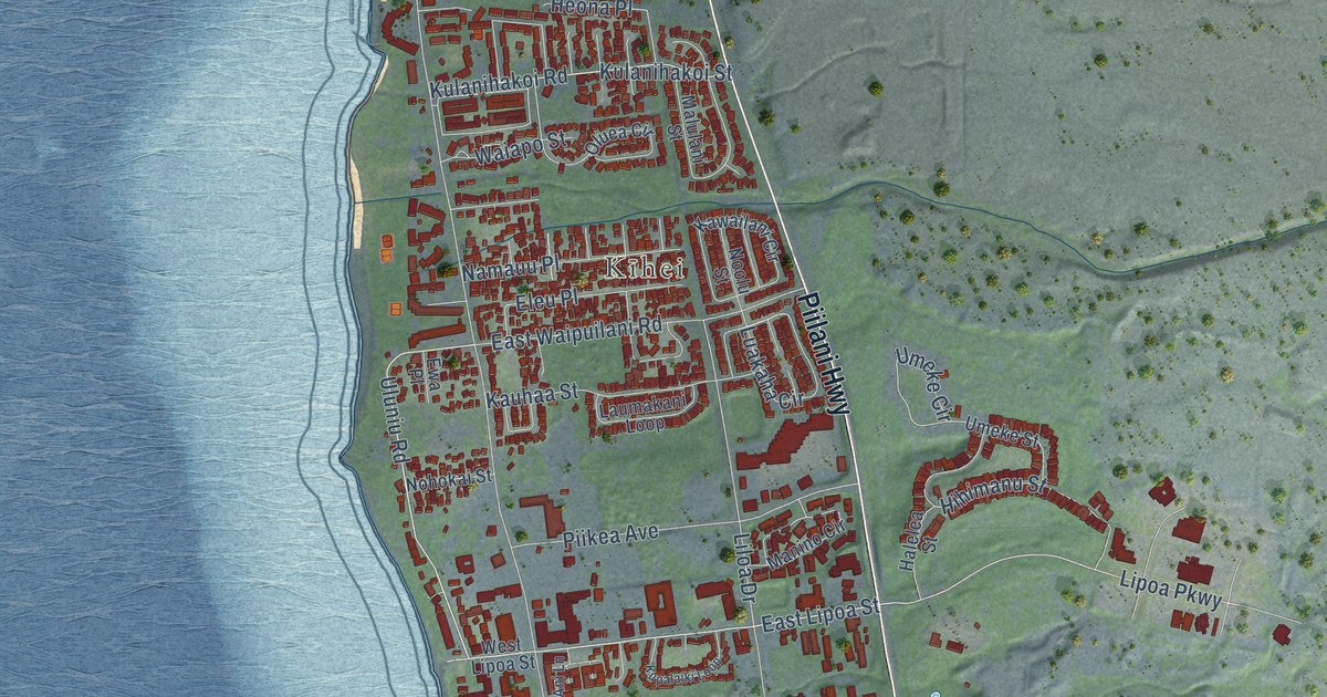 Map of Kihei, Hawaii in 2026