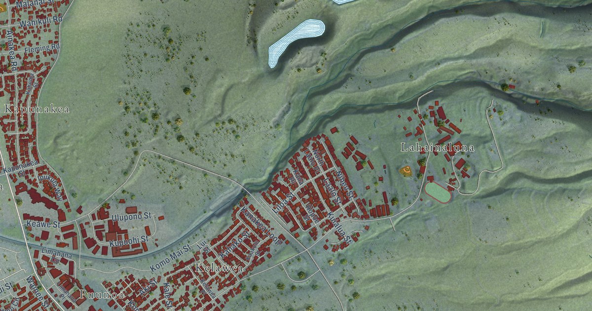 Map of Lahaina, Hawaii in 2026