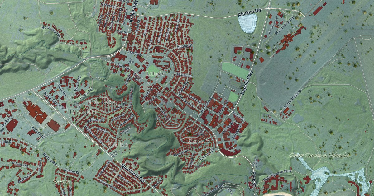 Map of Lihue, Hawaii in 2026