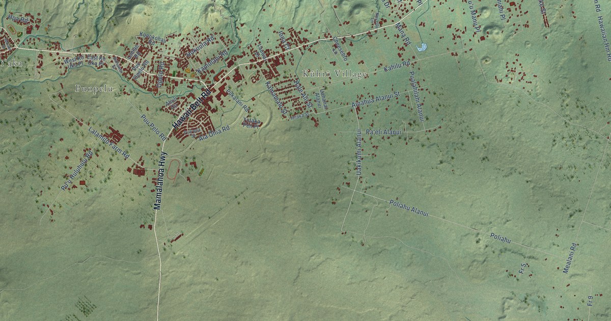 Map of Waimea, Hawaii in 2026