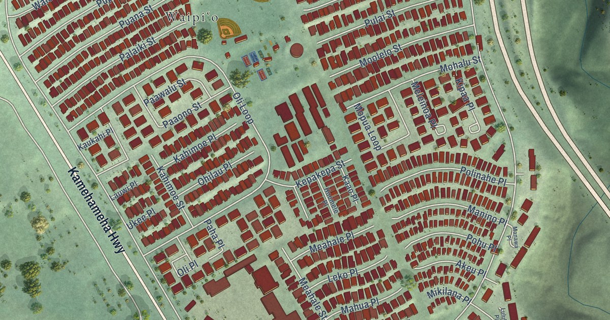 Map of Waipio, Hawaii in 2026