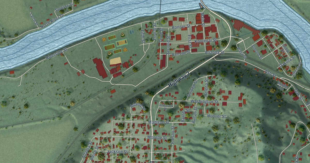 Map of Bonners Ferry, Idaho in 2026