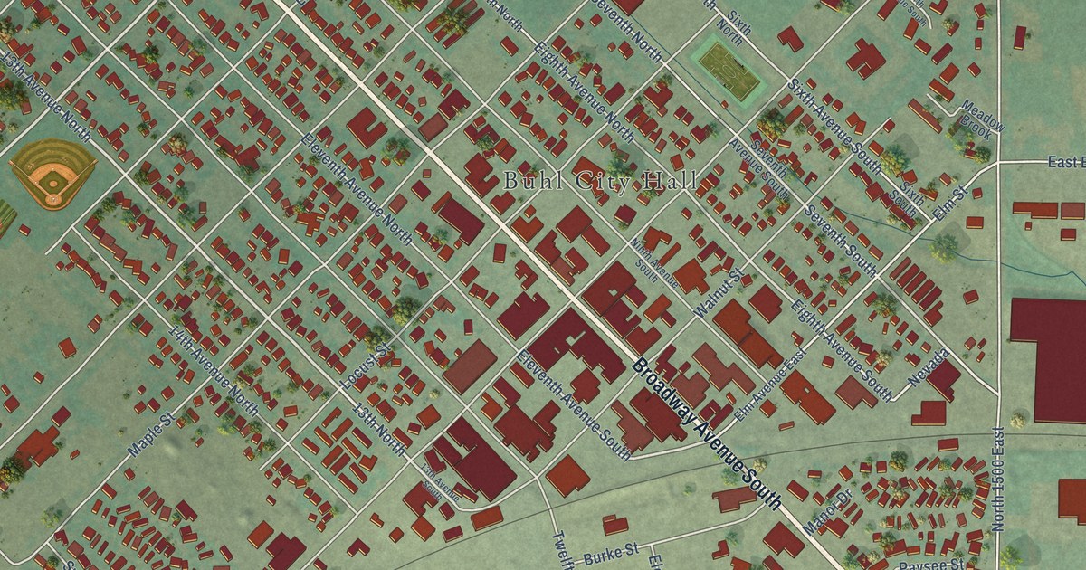 Map of Buhl, Idaho in 2026