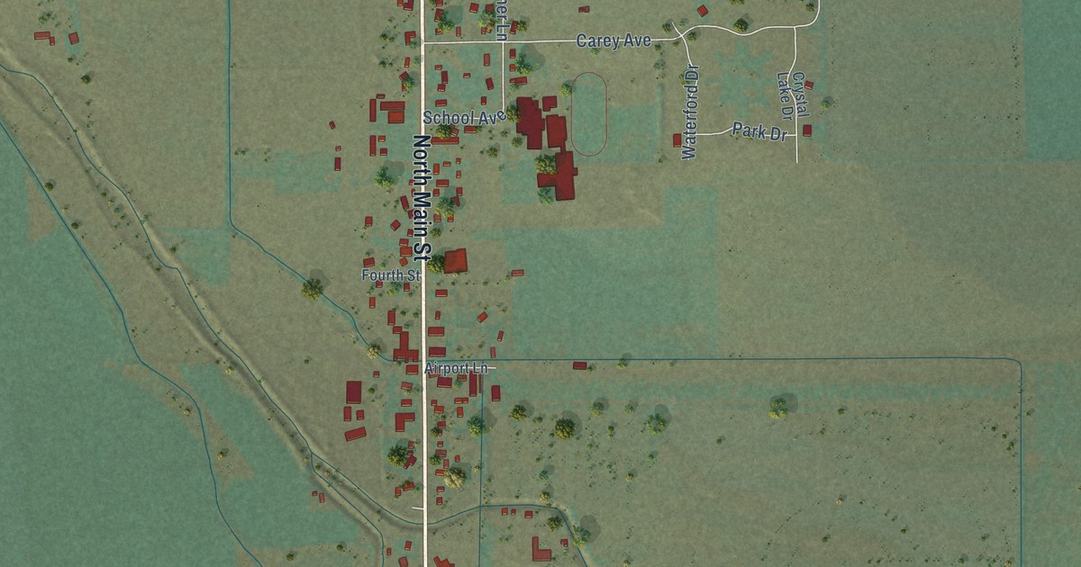 Map of Carey, Idaho in 2026