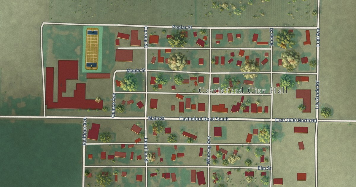 Map of Castleford, Idaho in 2026
