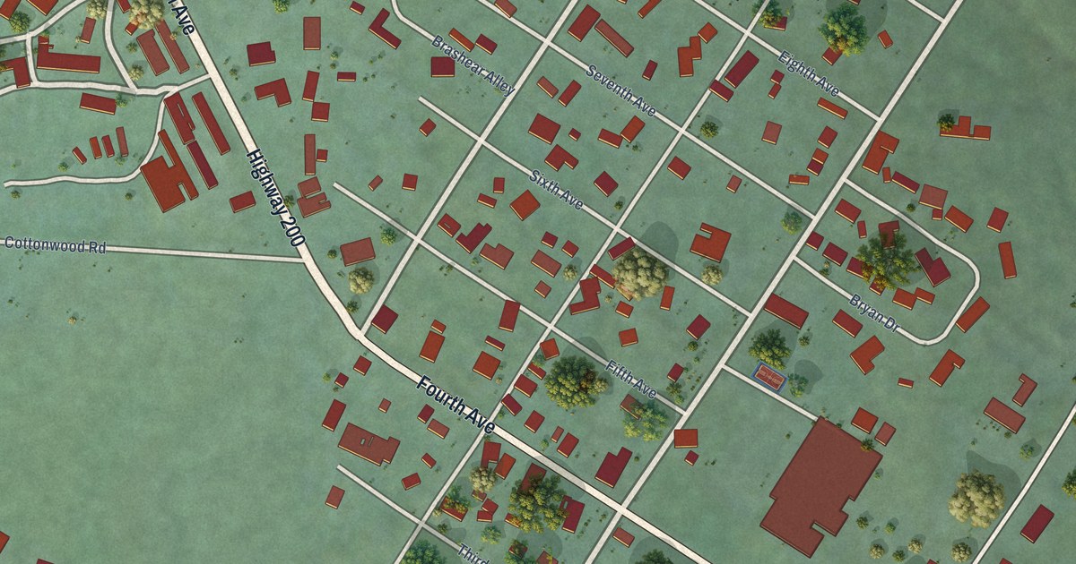 Map of Clark Fork, Idaho in 2026