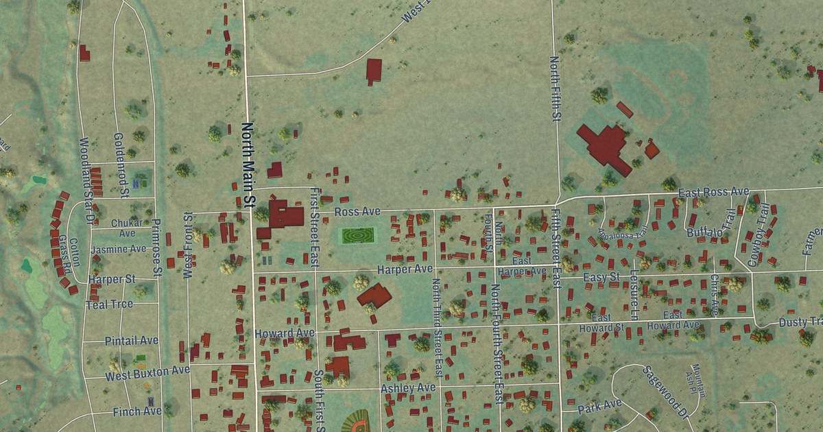 Map of Driggs, Idaho in 2026