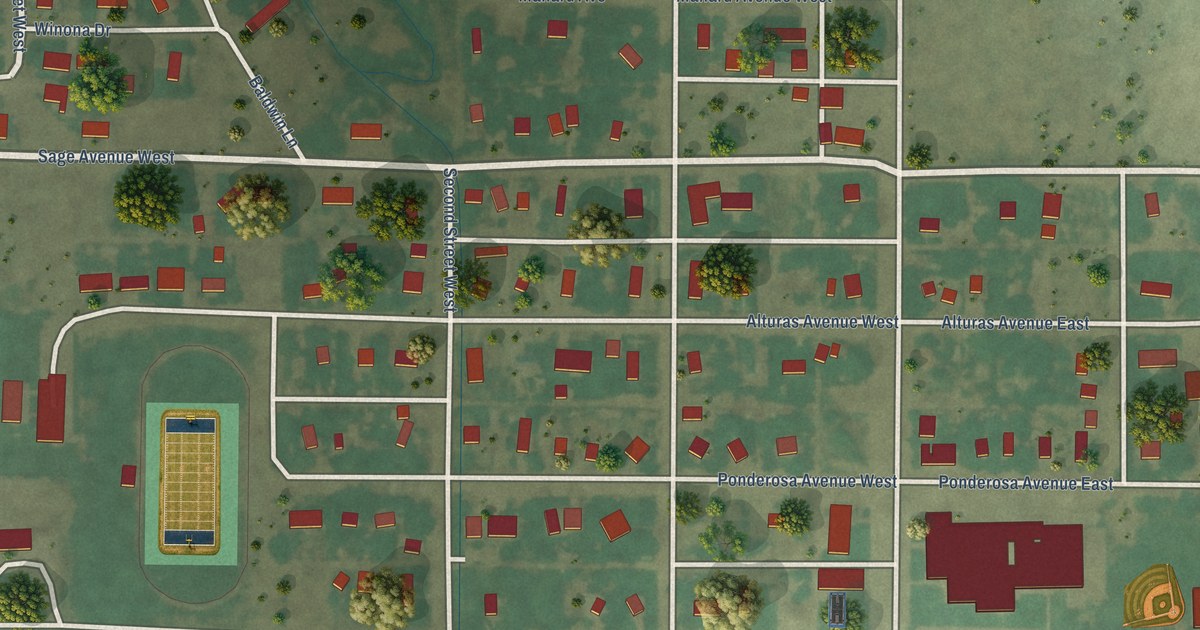 Map of Fairfield, Idaho in 2026