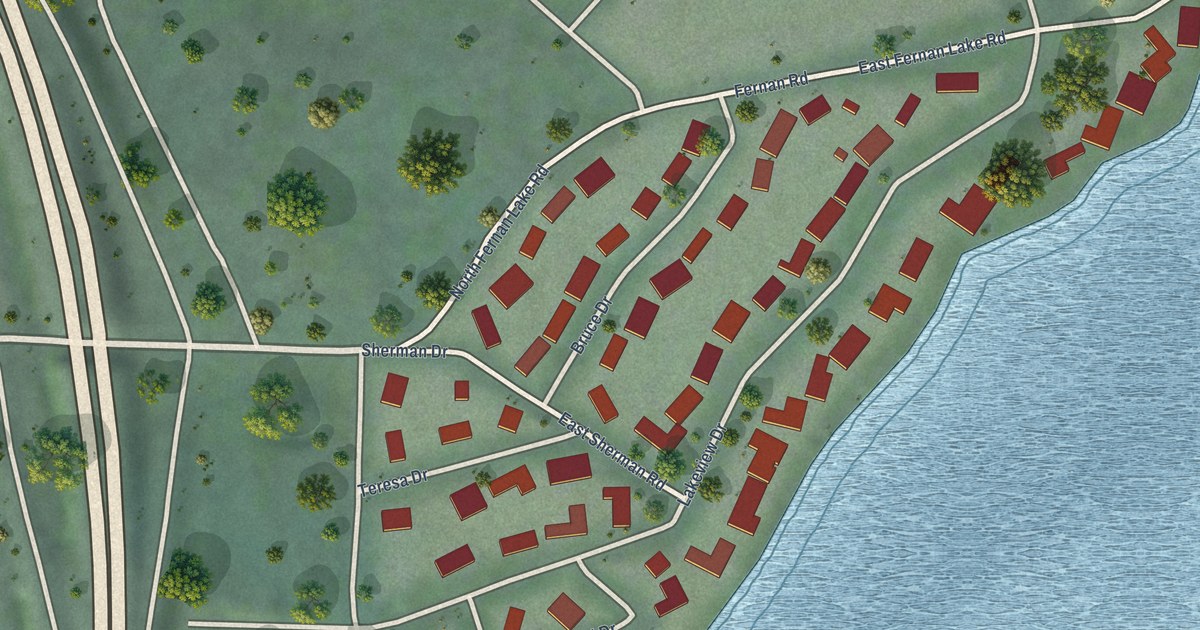 Map of Fernan Lake Village, Idaho in 2026