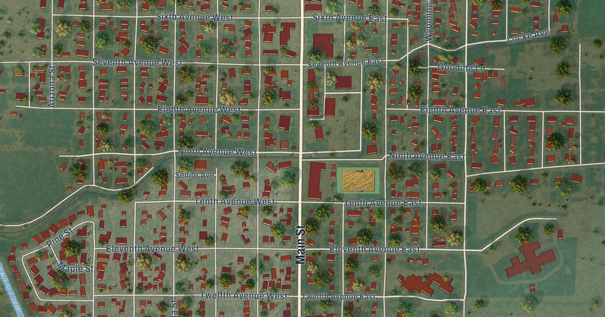Map of Gooding, Idaho in 2026