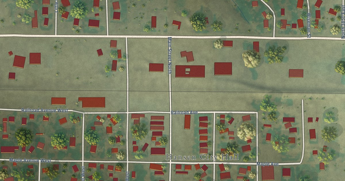 Map of Hansen, Idaho in 2026