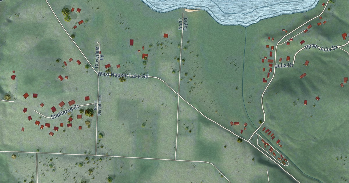 Map of Hauser, Idaho in 2026